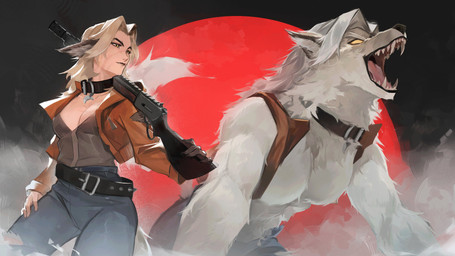 after_transformation anthro bottomwear breasts cleavage clothed clothed_female clothed_humanoid clothing collar denim denim_bottomwear denim_clothing duo_focus eclipse eyebrows eyelashes facial_scar facial_tuft fangs featureless_breasts female female_anthro female_focus fully_clothed fully_clothed_female fully_clothed_humanoid grey_hair group gun hair holding_gun holding_object holding_ranged_weapon holding_shotgun holding_weapon jacket multiple_poses muscular muscular_anthro muscular_female open_mouth pose ranged_weapon scar sharp_teeth shotgun teeth tongue topwear tuft weapon yellow_eyes surge09 deadlock_(game) mythology valve lilah_silver canid canine humanoid mammal mythological_canine mythological_creature werecanid werecanine werecreature werewolf 2026 absurd_res colored detailed digital_drawing_(artwork) digital_media_(artwork) hi_res portrait shaded three-quarter_portrait