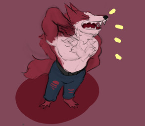 anthro bottomwear chest_tuft clothing denim denim_bottomwear denim_clothing fangs hand_behind_head jeans male male_anthro muscular muscular_anthro muscular_male pants red_body simple_background solo tail teeth torn_bottomwear torn_clothing torn_jeans torn_pants tuft white_body jaybutnotjay epic_games fortnite lycan_west_(fortnite) absurd_res hi_res