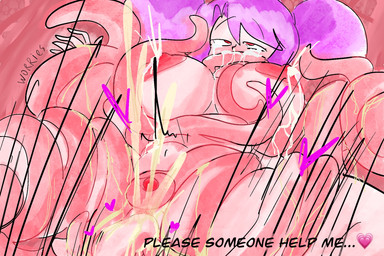 big_breasts bodily_fluids breasts crying eye_roll female forced fucked_silly heart_symbol intersex intersex/female nude rape sex solo tears tentacle_rape tentacle_sex tentacles text woworries fan_character human mammal 3:2 chinese_text digital_media_(artwork) hi_res