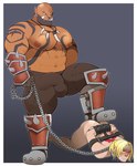 abs age_difference armor ass_up bdsm big_dom_small_sub big_muscles big_nipples big_pecs blush bodily_fluids bottomwear bound butt chain chain_leash clothed clothing dominant dominant_humanoid dominant_male duo ear_piercing ear_ring erect_nipples feet foot_on_butt greaves harness holding_partner huge_muscles huge_pecs human_on_humanoid humanoid_dominating_human humanoid_pointy_ears interspecies jewelry larger_humanoid larger_male leash leather leather_bottomwear leather_clothing leather_pants lying male male/male markings master muscular muscular_dom muscular_humanoid muscular_male navel necklace nipples nude older_dom_younger_sub older_humanoid older_humanoid_younger_human older_male older_male_on_younger_male older_on_young on_front orange_body pants pecs piercing ring_piercing size_difference slave smaller_human smaller_male spiked_greaves stubble submissive submissive_human submissive_male sweat tooth_necklace topless topless_male tribal tribal_markings tusks younger_human younger_male takezamurai blizzard_entertainment warcraft anduin_wrynn_(warcraft) garrosh_hellscream human humanoid mammal orc hi_res