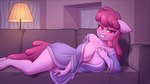 anthro areola areola_slip big_breasts blush breasts door exposure_variation eyebrows eyelashes female fingers front_view furniture inside looking_at_viewer lying on_side pink_areola sofa solo dandy_(artist) friendship_is_magic hasbro my_little_pony berry_punch_(mlp) equid equine mammal 2022 absurd_res digital_media_(artwork) hi_res