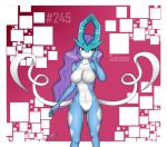 abs anthro anthrofied big_breasts breasts butt butt_from_the_front featureless_breasts featureless_crotch female solo crushtar nintendo pokemon aqua generation_2_pokemon legendary_pokemon mammal pokemon_(species) suicune digital_media_(artwork) hi_res