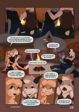 abandoned_building alcohol anthro barefoot beer beverage buckteeth clothed clothing dialogue drug_usage drugs eyebrow_piercing facial_piercing feet female fire group horn laugh male marijuana nose_piercing piercing profanity tail tail_motion tailwag teeth text conditional_dnp pawpadcomrade abbey_walker_(pawpadcomrade) chester_(pawpadcomrade) noah_(pawpadcomrade) sadie_(pawpadcomrade) alpaca bear bovid camelid canid canine canis caprine goat mammal polar_bear ursine wolf 2025 comic english_text hi_res