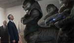 american_flag armor bald black_markings bottomless claws clothed clothing detailed_ear flag grey_body grey_hair grey_skin group gun hair male markings photorealism president ranged_weapon suit united_states_of_america weapon yellow_eyes jason_chan alien human mammal taur 2010