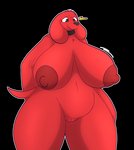 anthro anthrofied big_breasts breasts crossgender female genitals huge_thighs large_female nipple_dip nipples pussy solo tall thick_thighs lightningfire12 clifford_the_big_red_dog clifford_(clifford_the_big_red_dog) canid canine canis domestic_dog mammal alpha_channel hi_res