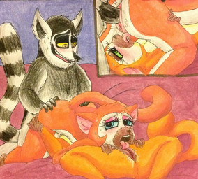 169_position 69_position anthro anthro_on_anthro bisexual bodily_fluids clitoris cunnilingus cutaway doggystyle eyelashes female female/female female_anthro female_penetrated from_behind_position genital_fluids genitals group group_sex hand_on_another's_butt hand_on_another's_leg hand_on_butt looking_at_another looking_at_partner looking_back looking_back_at_another looking_back_at_partner looking_pleasured male male/female male_anthro male_penetrating male_penetrating_female nude nude_anthro nude_female nude_male oral penetration penile penile_penetration sex sweat sweaty_face threesome tongue tongue_out trio vaginal vaginal_fluids vaginal_penetration vulva puku83 all_hail_king_julien dreamworks madagascar_(series) clover_(madagascar) crimson_(madagascar) king_julien crowned_lemur lemur mammal primate ring-tailed_lemur strepsirrhine 2015 traditional_media_(artwork) incest_(lore) sibling_(lore) sister_(lore) sisters_(lore) twincest_(lore) twins_(lore)