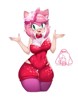 5_fingers accessory alternate_breast_size alternate_costume alternate_form alternate_species anthro anthrofied big_breasts biped breasts clothing eyelashes fangs female fingers green_eyes hair_accessory logo long_eyelashes navel navel_outline pink_body simple_background small_nose solo tan_body teeth thick_thighs thigh_gap white_background wide_hips little1234blood nintendo sega sonic_the_hedgehog_(series) splatoon amy_rose animal_humanoid aquatic cephalopod humanoid inkling mollusk mollusk_humanoid 2025 artist_logo portrait three-quarter_portrait