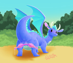 2_horns 2_penises animal_genitalia animal_penis blue_body blue_scales bodily_fluids cloaca cloacal_penis erection feral genital_fluids genitals hemipenes horn leaking_precum looking_back male multi_genitalia multi_penis outside penile_spines penis plant precum quadruped raised_tail scales seminal_groove shrub slightly_chubby solo steamy_penis tail unusual_anatomy unusual_genitalia unusual_penis wings cloudweaver_(artist) european_mythology mythology steam_(software) valve steam_sale_dragon dragon mythological_creature mythological_scalie scalie western_dragon 2026 hi_res