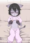 blush breast_grab breasts clothing cub eyes_closed female j7w multi_nipple nipples pajamas shirt shirt_lift sitting solo sweat young
Rating: Explicit
Score: 17
User: Aderic
Date: January 29, 2014