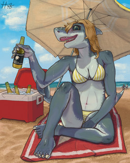 5_toes alcohol anthro beach beach_towel beer beverage bikini black_sclera blonde_hair blue_sky blush blush_lines bodily_fluids bottle breasts brown_eyes clothing cloud container cooler detailed_background drunk feet female fin hair ice looking_at_viewer open_mouth open_smile outside red_towel ruth_(haedra48) sand sea shark_teeth sharp_teeth skinny sky smile smiling_at_viewer solo substance_intoxication sweat sweaty_breasts swimwear tail teeth toes towel two-piece_swimsuit umbrella water winston_(haedra48) yellow_bikini yellow_clothing yellow_swimwear yellow_umbrella haedra48 alice_(haedra48) american_opossum anatid anseriform anserine aquatic avian bird fish great_white_shark mackerel_shark mammal marsupial shark swan white_shark absurd_res hi_res