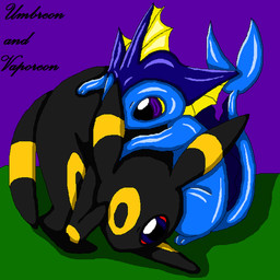 black_body blue_body blue_eyes chibi cuddling dark duo female feral heart_symbol looking_at_viewer male markings night outside purple_eyes red_eyes simple_background tail water wet yellow_markings young auroradragon93 nintendo pokemon canid canine eeveelution generation_1_pokemon generation_2_pokemon mammal pokemon_(species) umbreon vaporeon 1:1 hi_res