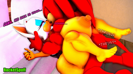 ambiguous_penetration anthro bed big_breasts big_butt breasts butt caressing_face claws dialogue duo feet female furniture huge_breasts humanoid_feet lips looking_pleasured male male/female moan muscular muscular_male passionate penetration plantigrade sound_effects text thick_lips thick_thighs thrusting thrusting_sound_effect rocketspuff kabalmystic_(modeler) sega sonic_the_hedgehog_(series) knuckles_the_echidna rouge_the_bat bat echidna mammal monotreme 16:9 3d_(artwork) digital_media_(artwork) english_text hi_res widescreen