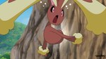 black_sclera brown_body brown_fur cloud female fur generation_4_pokemon hi_res lagomorph lopunny mammal nintendo open_mouth pink_eyes pokemon pokemon_(species) potateymatey rock stuck tagme through_wall yellow_body yellow_fur