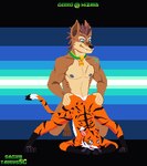 anal anal_penetration anthro ass_up black_stripes blue_eyes butt butt_grab collar dominant duo fur green_collar hand_on_butt jack-o'_pose male male/male muscular muscular_anthro muscular_male orange_body orange_fur penetration pose spread_legs spreading striped_body stripes thrusting yoga gekkowizard cain_the_dingo felix_grey sagikb canid canine canis dingo felid mammal pantherine tiger animated digital_media_(artwork) hi_res loop pixel_(artwork) pixel_animation shaded short_playtime simple_shading