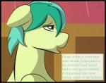 2018 comic dialogue english_text equid equine flash_draw friendship_is_magic green_body green_eyes hair hasbro horse male mammal my_little_pony pony sandbar_(mlp) solo text