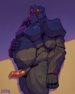 alien_genitalia animal_genitalia anthro armor armored_body belly black_body bodily_fluids dripping erection genital_fluids genital_slit genitals hand_on_belly knot knotted_penis leaking_precum male muscular muscular_anthro muscular_male nude penis precum precum_drip presenting red_eyes rock rockmen slightly_chubby solo standing thick_penis unusual_anatomy unusual_face unusual_genitalia tusky_rayan_(artist) ftl ftl:_faster_than_light xarian_monsvik alien elemental_creature mineral_fauna monster rock_creature rockman_(species) 4:5 absurd_res hi_res