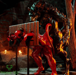 abs anal anal_penetration anthro anthro_penetrating anthro_penetrating_humanoid arched_back backsack ball_size_difference balls balls_deep barazoku bent_over big_balls big_butt big_dom_small_sub big_penis black_body black_fur black_hair bouncing_balls bound butt butt_jiggle claws clothed clothing dominant dominant_anthro dominant_male duo fangs from_behind_position fur genitals glistening glistening_body glistening_butt hair horn humanoid_on_anthro humanoid_penetrated jiggling larger_male male male/male male_penetrated male_penetrating male_penetrating_male manly moan multiple_angles muscular muscular_anthro muscular_arms muscular_bottom muscular_humanoid muscular_legs muscular_male muscular_on_muscular nipples nude partially_clothed pecs penetration penis penis_size_difference perineum plap_(sound) rear_view red_body red_fur restraints sex sharp_teeth size_difference smaller_male smaller_penetrated spade_tail standing stocks submissive submissive_humanoid submissive_male tail teeth thrusting monsterdilf hellboy_(series) mythology werewolf_the_apocalypse hellboy_(character) canid canine canis demon humanoid mammal monster mythological_canine mythological_creature werecanid werecanine werecreature werewolf wolf 3d_(artwork) 3d_animation animated digital_media_(artwork) loop short_playtime sound webm