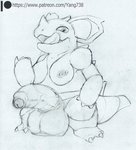 balls big_balls big_penis breasts busty_feral claws crossgender feral genitals gynomorph intersex nipples patreon_logo penis solo standing text tongue tongue_out vein veiny_penis yang_(artist) nintendo patreon pokemon generation_1_pokemon nidoqueen pokemon_(species) sketch url