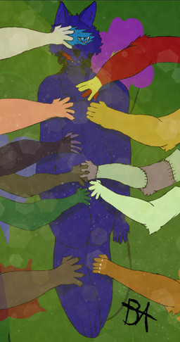 anthro blue_body blue_eyes blue_fur brown_body claws disembodied_hand eye_scar facial_scar feet female fingers fur green_body grey_body group male male/female mandibles multicolored_body multicolored_fur nude_anthro petals pink_body purple_body red_body scar white_body blueberry157 aurora_(blueberry157) blueberry_(blueberry157) grace_(blueberry157) hazel_(blueberry157) lemon_(blueberry157) lunar_(blueberry157) nalos_(blueberry157) peach_(blueberry157) roxy_(blueberry157) sera_(blueberry157) thelge_(blueberry157) wolfy_(blueberry157) aquatic arthropod bovid canid canine canis caprine deer domestic_cat felid feline felis fish fox goat hybrid insect lepidopteran mammal moth naviwilk reptile scalie shark sheep snake wolf xirith