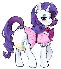 blue_eyes blush bodily_fluids clothed clothed_feral clothing cutie_mark diaper ear_piercing ear_ring female feral furgonomic_diaper furgonomics genital_fluids horn mane mouth_closed piercing purple_mane purple_tail quadruped ring_piercing solo sound_effects tail unclean_diaper urine used_diaper using_diaper wearing_diaper wet_diaper wetting wetting_diaper white_body omufujofish friendship_is_magic hasbro my_little_pony mythology rarity_(mlp) equid equine mammal mythological_creature mythological_equine unicorn digital_drawing_(artwork) digital_media_(artwork) hi_res