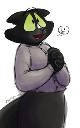 anthro black_body black_fur bottomwear clothed clothed_anthro clothed_female clothing ears_down female fur green_eyes grey_bottomwear grey_clothing grey_nose grey_skirt mature_anthro mature_female paws pivoted_ears simple_background skirt smile solo tail pinkish-cat stephanie_jones_(pinkish-cat) domestic_cat felid feline felis mammal colored colored_sketch hi_res shaded simple_shading sketch