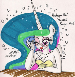 anthro anthrofied bar blush breasts bubble cleavage clothed clothing container cup dialogue dress drinking_glass drunk drunk_bubble eyeshadow feathered_wings feathers female glass glass_container glass_cup hair horn looking_at_viewer makeup multicolored_hair one_eye_closed purple_eyes simple_background solo substance_intoxication text white_background white_body white_feathers wine_glass wings newyorkx3 friendship_is_magic hasbro my_little_pony mythology princess_celestia_(mlp) equid equine mammal mythological_creature mythological_equine winged_unicorn 2013 english_text hi_res