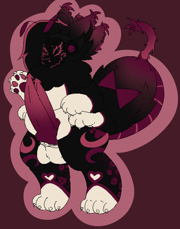 4_arms 4_ears antennae_(anatomy) anthro arthropod_abdomen balls belly big_balls big_penis black_body black_fur ear_piercing fur genitals gynomorph hyper intersex machine markings multi_arm multi_ear multi_limb ovipositor pawpads penis piercing pink_body pink_eyes pink_fur pink_markings pink_pawpads pink_penis slightly_chubby solo spiked_penis spikes spikes_(anatomy) white_belly white_paws pawzirella scarlet_(pawzirella) arachnid arthropod hybrid protogen spider trans_(lore) trans_woman_(lore)