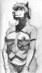 2012 areola big_breasts bottomless breasts canine chubby clothed clothing female fupa fur gloves looking_at_viewer mammal meesh monotone nipples pussy shirt_open sketch skimpy
Rating: Explicit
Score: 11
User: Acolyte
Date: March 30, 2014