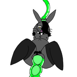 alternative_fashion anthro armpit_hair bdsm black_hair body_hair bondage bound chest_hair clothing collar cuff_(restraint) egg egg_insertion eggnant female flat_chested fur genitals goth grey_body grey_fur hair hair_over_eye legwear oviposition pregnant restraints sex simple_background solo spiked_collar spikes tentacle_sex tentacles thigh_highs yellow_body frutigooner alex_(frutigooner) lagomorph mammal 1:1 2026 digital_media_(artwork) nonbinary_(lore) trans_(lore)
