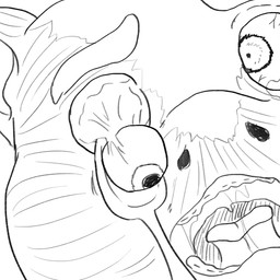 abuse ambiguous_form ambiguous_gender animal_abuse blood bodily_fluids crying cutlery eye_gouge eye_torture flayed gore kitchen_utensils open_mouth pain pained_expression skinless solo spoon suffering tears teeth tongue tools torture yellowcottoncandy030 fluffy_pony fluffy_pony_(species) mammal 1:1 2025 comic digital_media_(artwork) hi_res monochrome