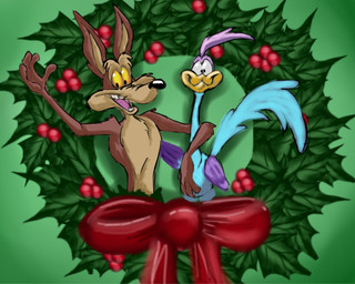 4_fingers anthro arm_around_neck arm_tuft athletic athletic_anthro athletic_male back_tuft beak belly biped black_eyes black_nose blue_body blue_feathers bow_ribbon brown_body brown_fur casual_nudity chest_tuft countershade_torso countershading duo elbow_tuft eyebrows feathered_wings feathers fingers forearm_tuft forearms fur gesture green_background head_feathers holidays hug hugging_another humanoid_hands looking_at_viewer male merry_christmas multicolored_body multicolored_feathers multicolored_fur nude open_mouth pecs pose purple_body purple_feathers ribbons ribs shadow sharp_teeth shoulder_tuft simple_background sketchy skinny skinny_anthro skinny_male slim slim_anthro slim_male smile smiling_at_viewer standing tail tail_feathers tan_belly tan_body tan_eyebrows tan_fur teeth tuft two_tone_body two_tone_feathers two_tone_fur waving waving_at_viewer waving_hand white_sclera wings wreath yellow_beak yellow_sclera stevethedragon christmas looney_tunes warner_brothers road_runner_(looney_tunes) wile_e._coyote avian bird canid canine canis coyote cuculiform greater_roadrunner mammal new_world_ground_cuckoo roadrunner 2010 5:4 colored detailed digital_drawing_(artwork) digital_media_(artwork) digital_painting_(artwork) painting_(artwork) pinup shaded