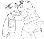 anthro bodily_fluids bottomwear clothing duo eyewear glasses hoodie humanoid_hands kemono male overweight overweight_male shorts simple_background sweat topwear white_background wantaro animal_crossing nintendo c.j._(animal_crossing) chip_(animal_crossing) beaver mammal rodent 2020 monochrome father_(lore) father_and_child_(lore) father_and_son_(lore) incest_(lore) parent_(lore) parent_and_child_(lore) parent_and_son_(lore) son_(lore)