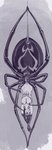 anthro areola breasts ear_piercing fangs female genitals horn looking_at_viewer multi_eye nipples piercing pose pussy solo spider_web suspension teeth upside_down phathusa dungeons_and_dragons hasbro my_little_pony wizards_of_the_coast arachnid arachnid_taur arthropod arthropod_taur drider equid equine horse hybrid mammal pony spider spider_taur taur absurd_res hi_res monochrome