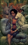 anthro begging bite blue_mood female gnawing group placid shapeless surrounded worried yelling mattahan bear human mammal polar_bear ursine