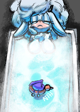 anthro bath big_breasts breasts chest_tuft eyelashes eyes_closed female fur hair horn nude partially_submerged solo steam tuft water white_body white_fur white_hair n_t_h1 idw_publishing sega sonic_the_hedgehog_(comics) sonic_the_hedgehog_(idw) sonic_the_hedgehog_(series) lanolin_the_sheep_(sonic) bovid caprine mammal sheep 2025 hi_res