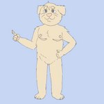 3_toes 5_fingers andromorph anthro big_clitoris clitoris feet fingers floppy_ears fluffy fur genitals happy intersex mastectomy_scar nipples pink_beans pink_clitoris pink_nipples pink_nose scar simple_background slightly_chubby slightly_chubby_anthro slightly_chubby_intersex smile solo toes visibly_trans whiskers yellow_body yellow_fur werebeastfucker bird_dog canid canine canis domestic_dog golden_retriever hunting_dog mammal retriever 1:1 hi_res trans_(lore) trans_man_(lore)