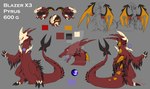 blazer_x3 blazer_x3_(bakugan) feral fur male solo tail wings spectra48 bakugan european_mythology mythology pyrus dragon mythological_creature mythological_scalie scalie western_dragon wyvern 2016 hi_res model_sheet watermark