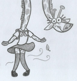 anthro asian_clothing backpack bottomwear clothed clothing east_asian_clothing female fully_clothed japanese_clothing japanese_school_uniform looking_at_viewer panties raised_bottomwear raised_clothing raised_skirt sailor_uniform school_uniform serafuku skirt solo underwear uniform wind seabthevortian cartoon_network my_gym_partner's_a_monkey ingrid_giraffe giraffe giraffid mammal sketch