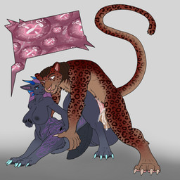 anthro ass_up balls big_balls big_penis bodily_fluids breasts cum cum_in_vagina cum_inside duo ejaculation genital_fluids genitals herm huge_balls huge_penis hyper hyper_balls hyper_genitalia hyper_penis impregnation intersex intersex/male male multiple_ova ovum penetration penis size_difference sperm_cell tattoo taur_penetrated r0ttens0ul deza_(redtint) scott_(redtint) demon felid feline lagomorph leporid mammal pantherine succubus taur 1:1 absurd_res hi_res