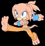 2016 action_pose alpha_channel anthro athletic athletic_anthro athletic_female bra clothed clothing echidna elizabeth_(mileymouse) fan_character feet female fighting_pose foot_focus hair kick mammal monotreme navel paws ponytail pose scarletopalite sega smile smirk solo sonic_the_hedgehog_(series) sports_bra sweatband underwear