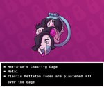 chastity_cage chastity_cage_only chastity_device chastity_device_only machine male nude stylized_chastity_cage text zero_pictured dracozhilla locktober undertale undertale_(series) mettaton mettaton_ex mettaton_neo humanoid robot robot_humanoid english_text