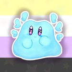 ambiguous_gender blue_body blush glistening glistening_eyes lgbt_pride nonbinary_pride_colors pride_colors hoshi_kodomo game_freak nintendo pokemon hoshi_(hoshikodomo) ditto_(pokemon) generation_1_pokemon pokemon_(species) shiny_pokemon hi_res