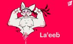 5:3 absurd_res ahegao ambiguous_gender anthro clothed clothing domestic_cat ejaculation felid feline felis female fifa genitals headgear headwear hi_res izanagi_creations la'eeb lagomorph leporid looking_pleasured mammal parody qatar rabbit religious_clothing religious_headwear solo turban world_cup