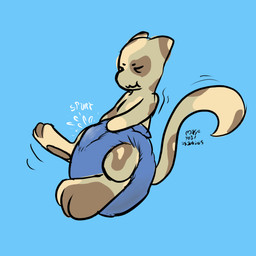 3_toes >w< blue_background blue_diaper bodily_fluids bulge clothed clothing cum cum_in_diaper cum_stain diaper diaper_fetish diaper_masturbation diaper_only digitigrade droplets ejaculating_in_underwear ejaculation eyes_closed featureless_hands feet feral flying genital_fluids long_tail male masturbation masturbation_through_clothing motion_lines semi-anthro simple_background soiled_diaper solo spurting_sound_effect stained_diaper tail text three-quarter_view toes topless unclean_diaper used_diaper wearing_diaper m3g4 nintendo pokemon unnamed_character generation_1_pokemon legendary_pokemon mew_(pokemon) pokemon_(species) 1:1 2025 artist_name dated digital_media_(artwork) flat_colors full-length_portrait portrait sketch