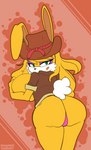 anthro big_breasts big_butt breasts butt clothing female hat headgear headwear solo southern yellow_body champchidi snailbail22 archie_comics sega sonic_the_hedgehog_(archie) sonic_the_hedgehog_(comics) sonic_the_hedgehog_(series) bunnie_rabbot southern_belle lagomorph leporid mammal rabbit hi_res