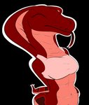 anthro apode bra clothing female happy legless serpentine solo underwear jackolen nicashee cobra draconcopode naga reptile scalie snake titanoboa vampire alpha_channel hi_res