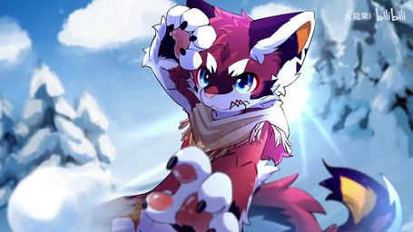 anthro black_claws blue_eyes brown_scarf claws evergreen_tree fur kemono male music pine_tree plant red_body red_fur scarf slim_anthro slim_male snow snowball solo throwing_snowball tree winter hlg7777 bilibili canid canine fox mammal 16:9 2022 2d_animation animated hi_res loop motion_tweening short_playtime sound video watermark widescreen