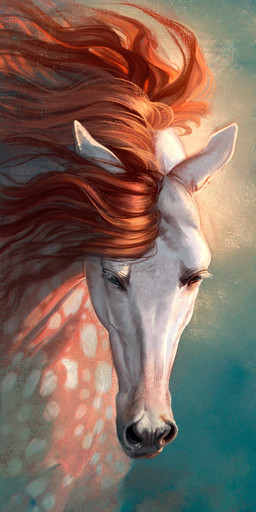 ambiguous_gender blue_eyes brown_hair eyebrows eyelashes feral hair looking_down markings quadruped solo spots spotted_body wind ariesredlo equid equine horse mammal bust_portrait digital_media_(artwork) digital_painting_(artwork) hi_res painting_(artwork) portrait signature