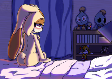 anthro biped blush butt camera female fur heart_eyes heart_symbol loli looking_at_viewer nude recording simple_background smile solo tail young young_anthro young_female cristalyzed sega sonic_the_hedgehog_(series) cream_the_rabbit lagomorph leporid mammal rabbit digital_media_(artwork) hi_res