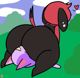 anthro big_butt bottomless bubble_butt butt butt_focus clothed clothing duo facesitting female female_on_top male male/female on_top public sitting_on_another klutzatdusk animal_crossing nintendo bob_(animal_crossing) cherry_(animal_crossing) canid canine canis domestic_cat domestic_dog felid feline felis mammal